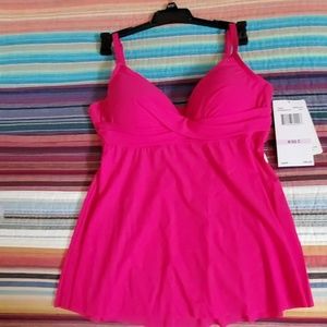 Hot pink tankini TOP only! NWT NEVER worn